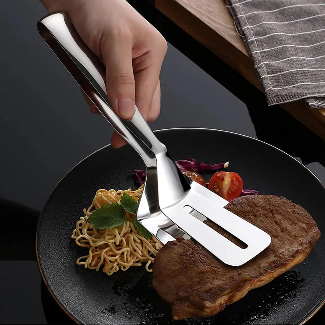 Stainless Steel Flip & Grip Tongs